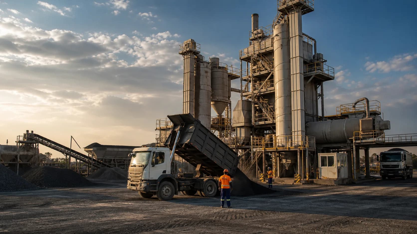 Produção industrial de massas betuminosas